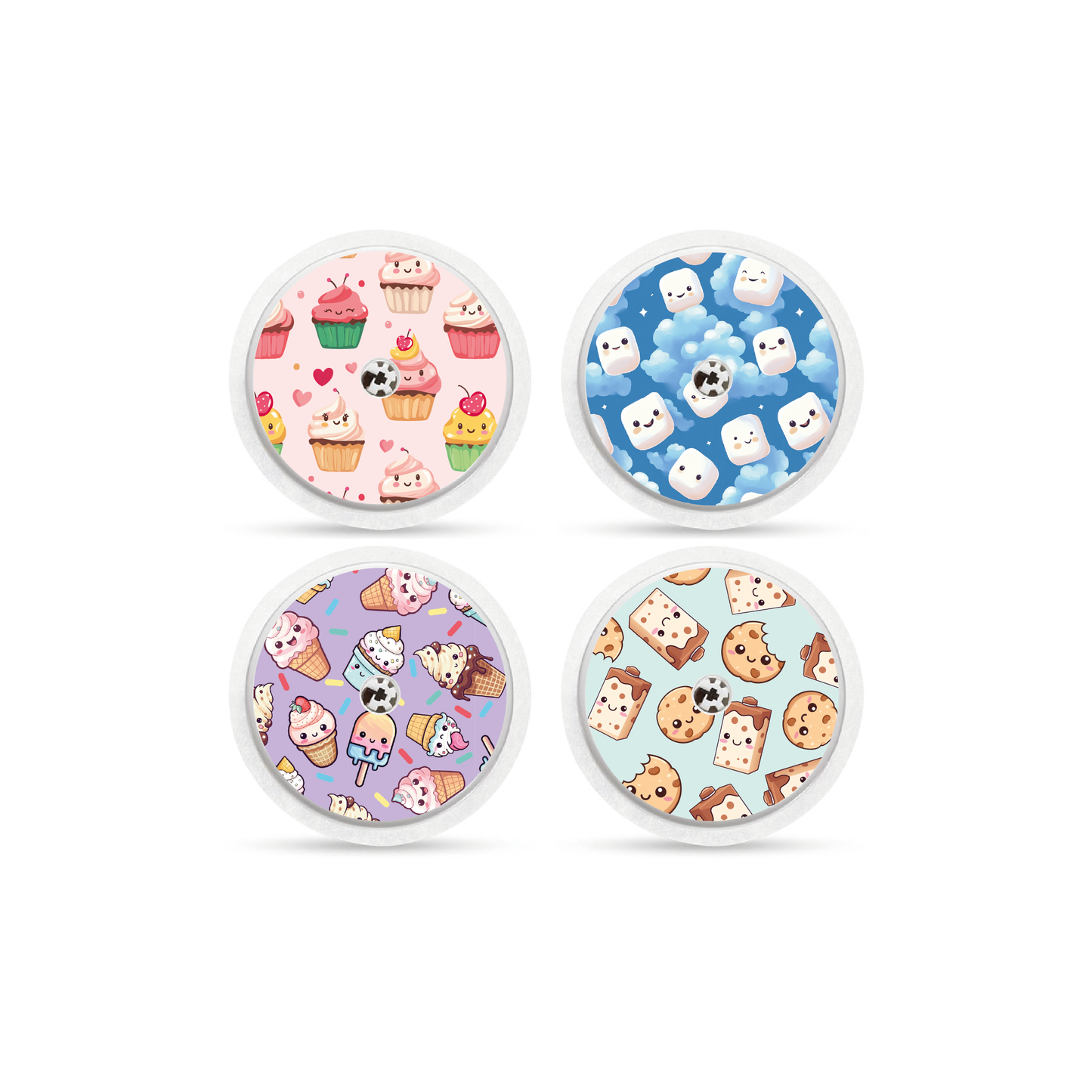 "Nom Nom" - CGM Sensor Stickers for Dexcom, Libre, Medtronic & Medtrum