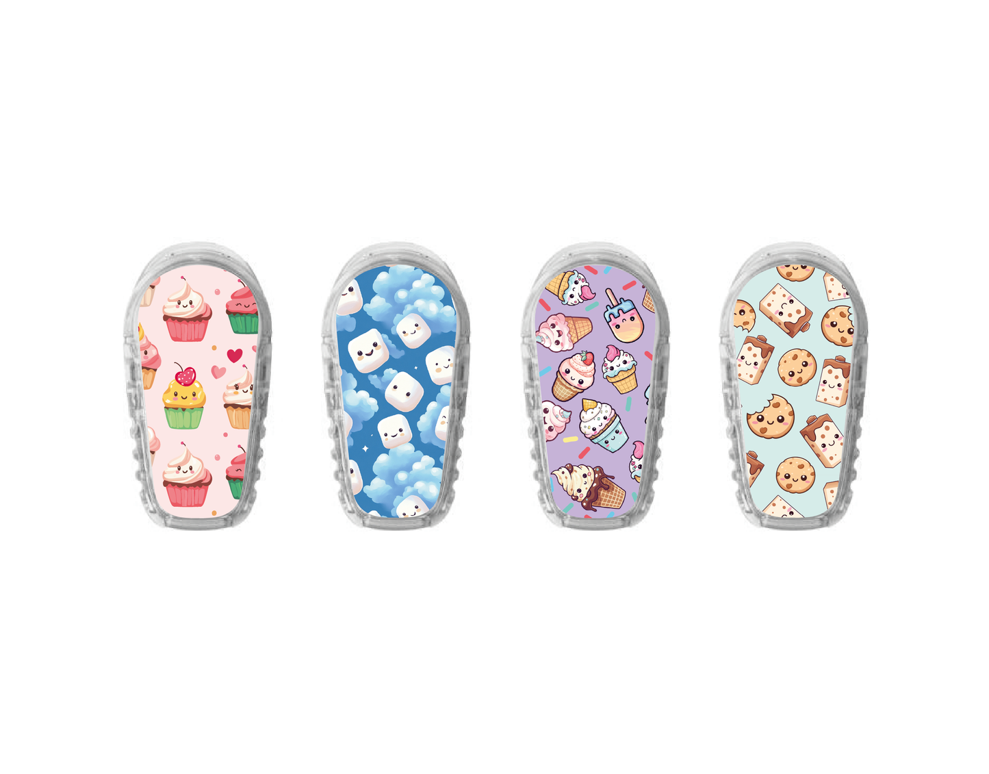 "Nom Nom" - CGM Sensor Stickers for Dexcom, Libre, Medtronic & Medtrum