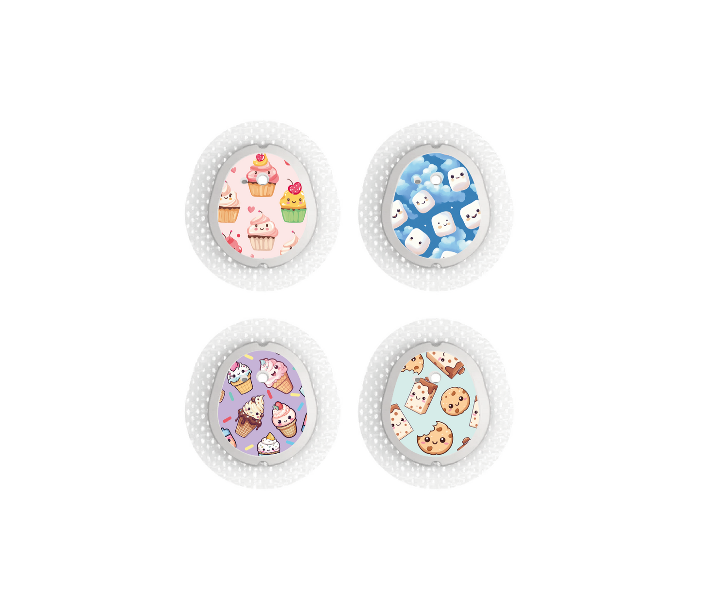 "Nom Nom" - CGM Sensor Stickers for Dexcom, Libre, Medtronic & Medtrum