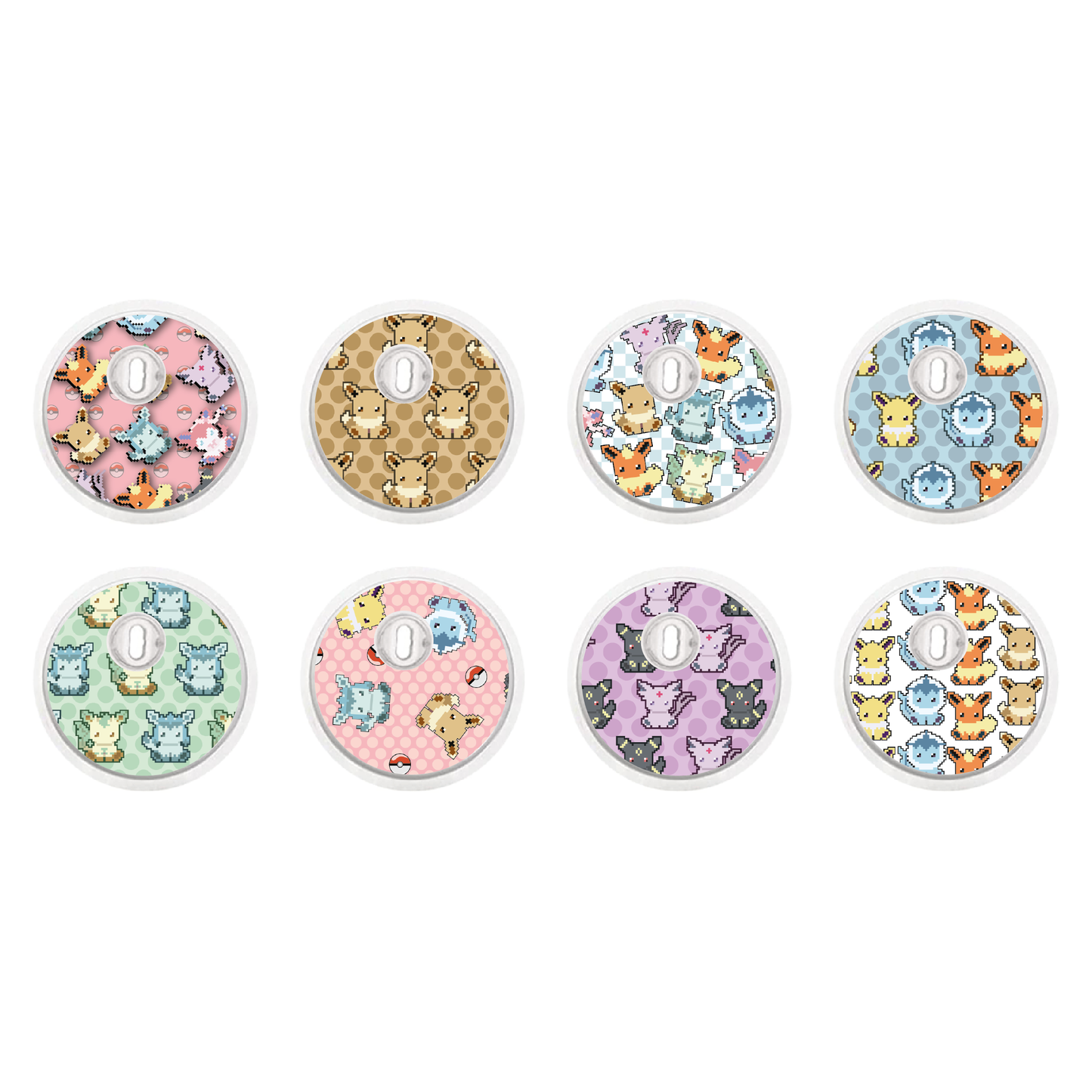 "Pixel Critters" - CGM Sensor Stickers for Dexcom, Libre, Medtronic & Medtrum