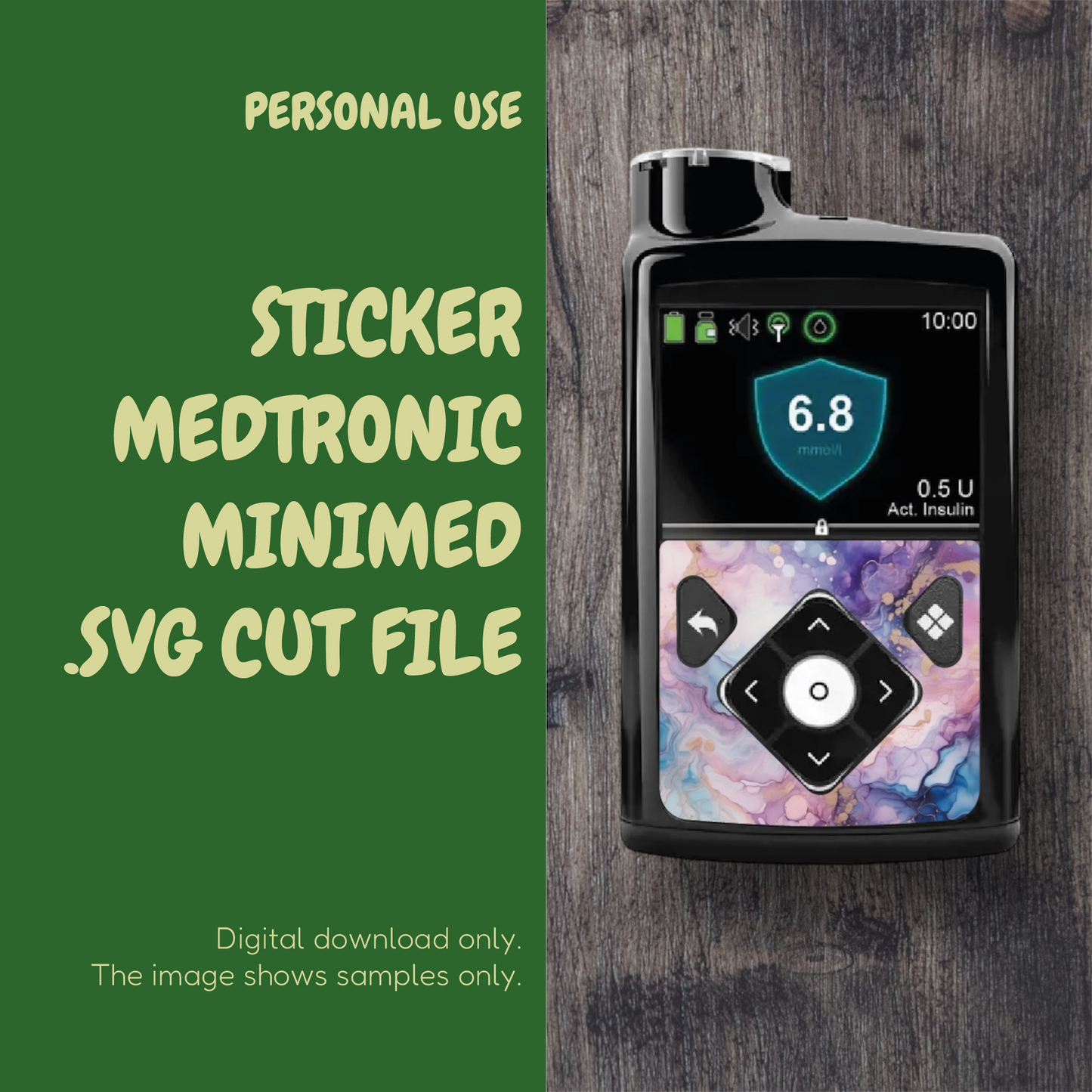 Medtronic Minimed sticker insulin pump SVG cut file