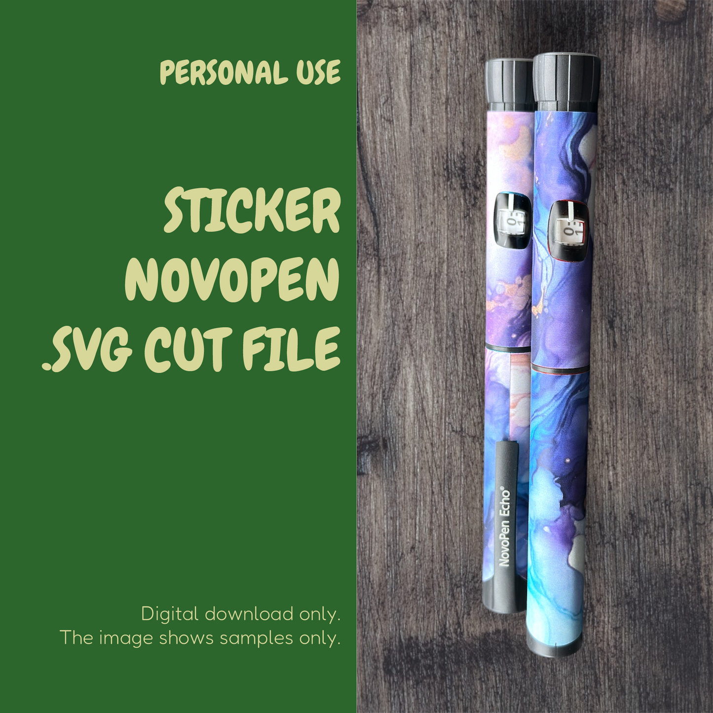 Novopen insulin pen sticker SVG cut file