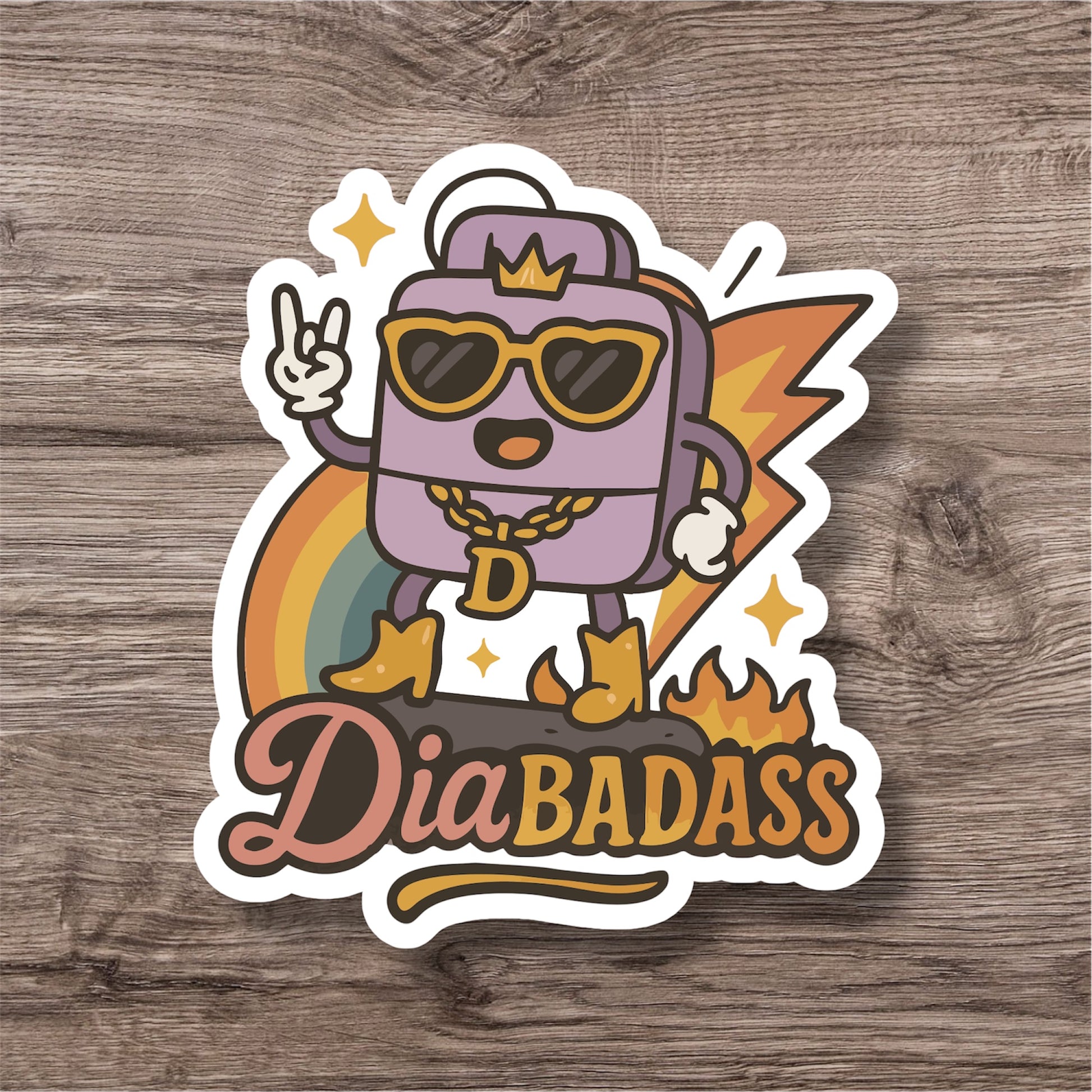 Type 1 diabetes T1D diabadass personal sticker