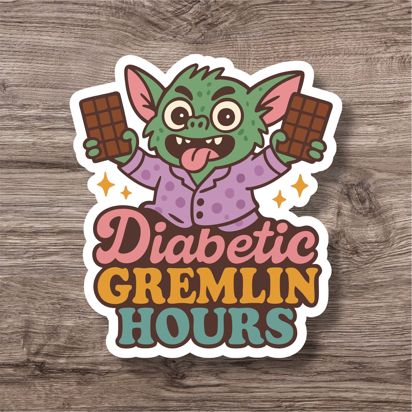 Type 1 diabetes gremlin personal sticker