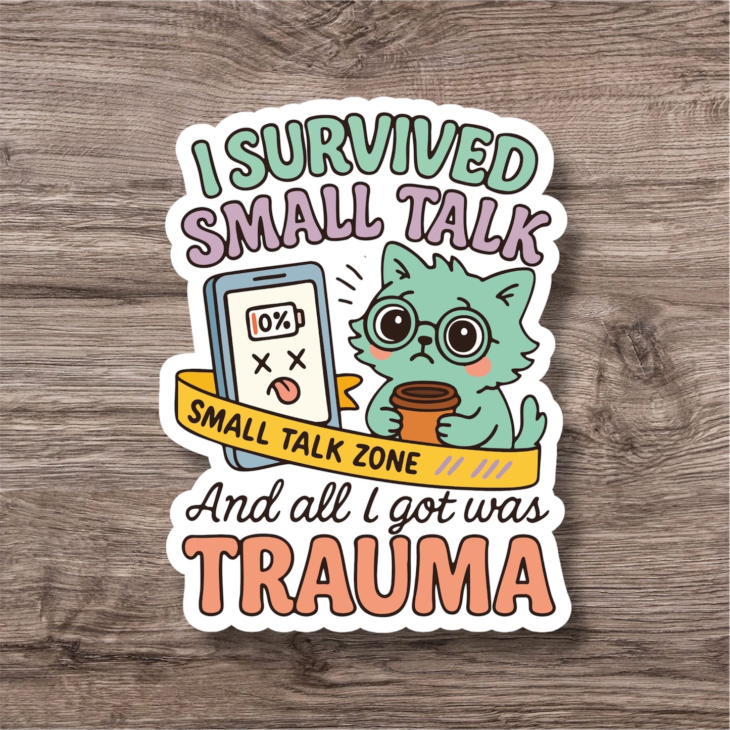 Autism mental health anxiety personal sticker