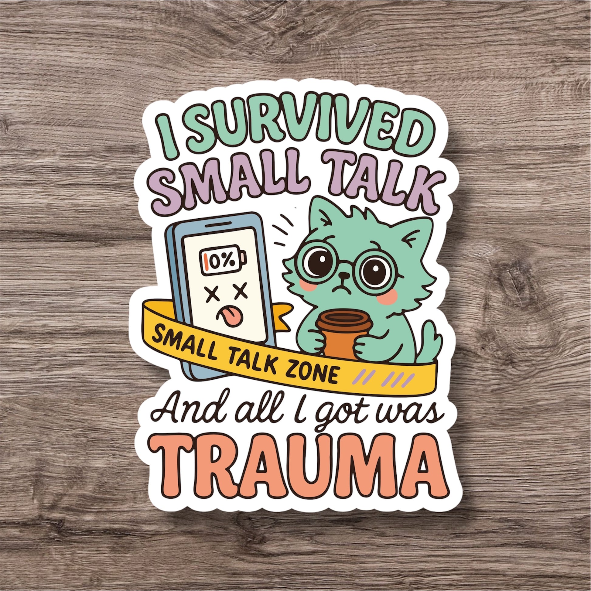 Autism mental health anxiety personal sticker