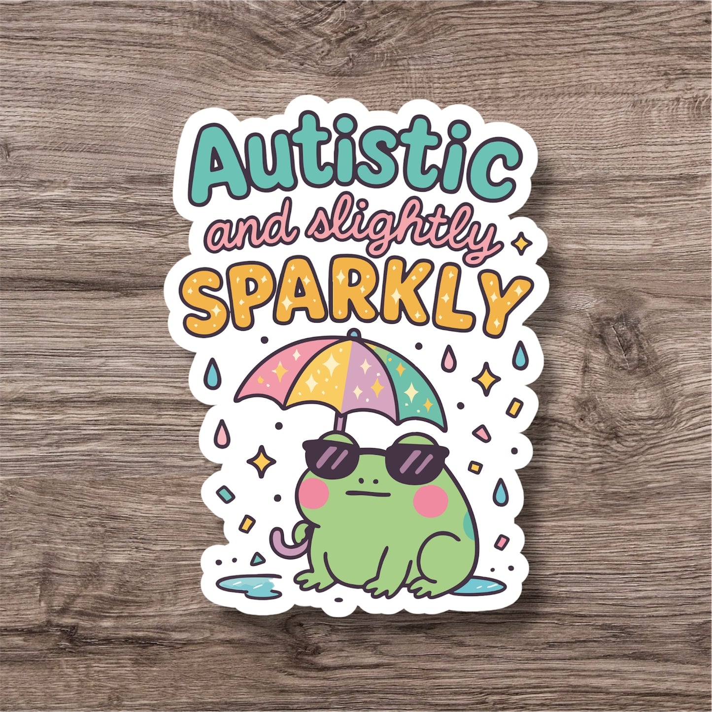 Autism sparkly brain personal sticker