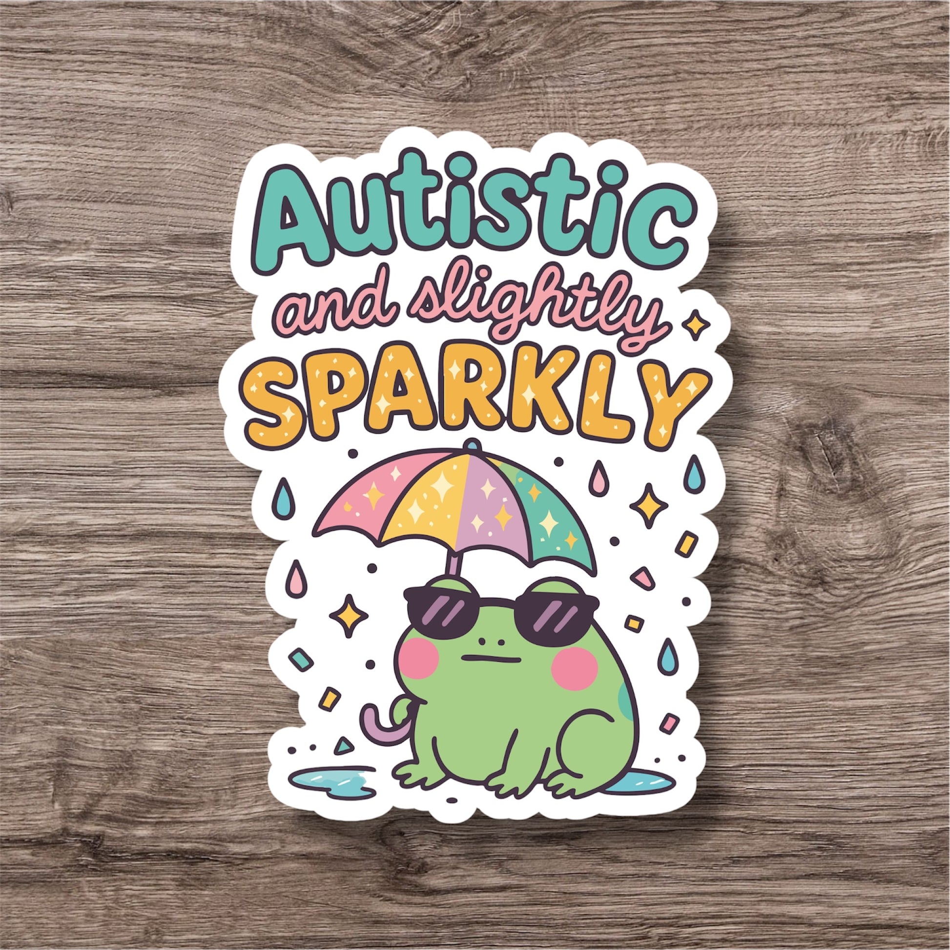 Autism sparkly brain personal sticker