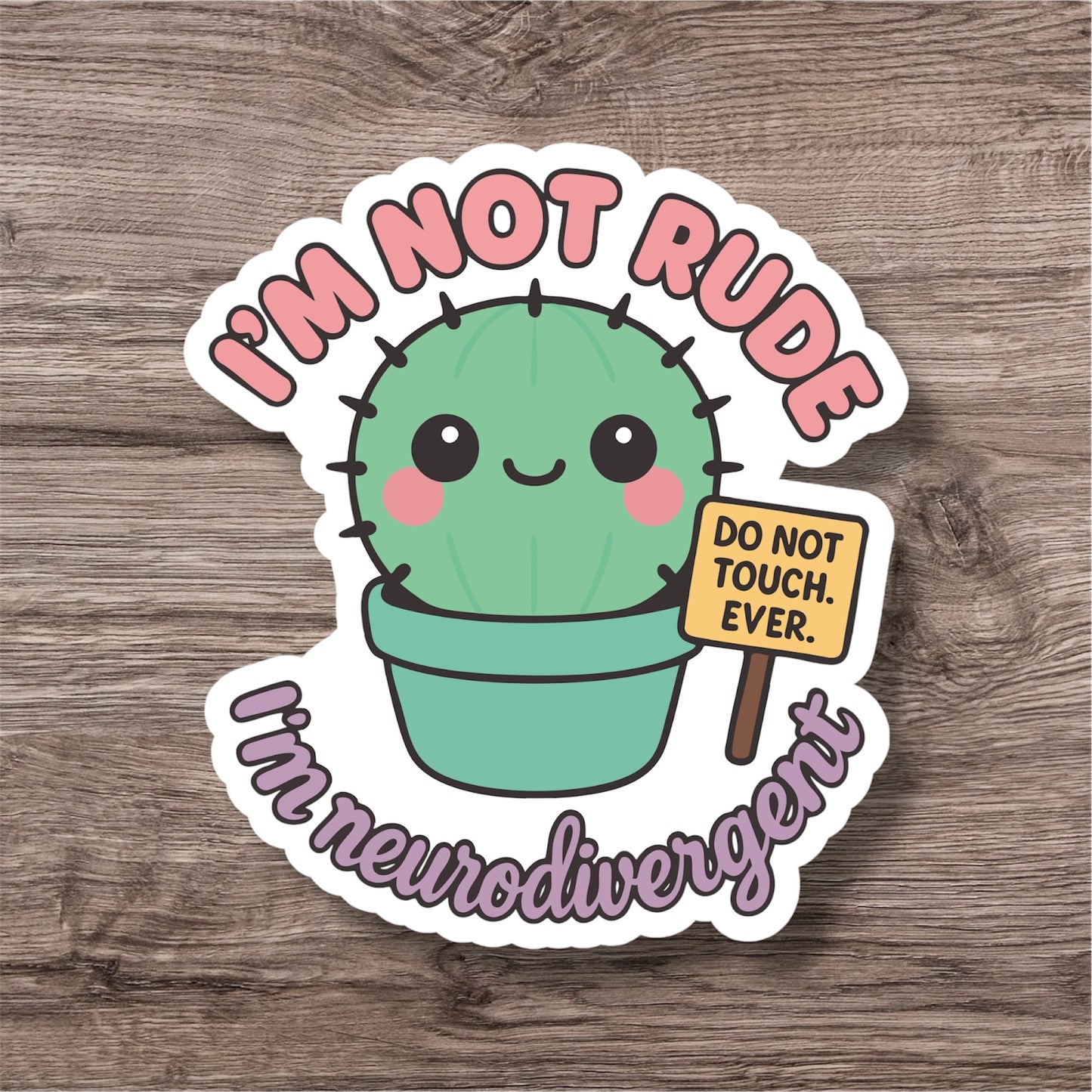 Neurodivergent adhd autism perceptual disorder personal sticker