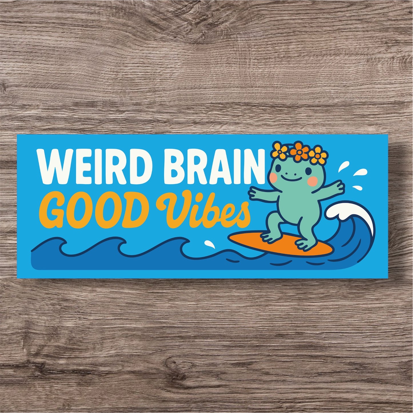 Autism adhd audhd brain dysfunction neurodiversity bumper style personal sticker