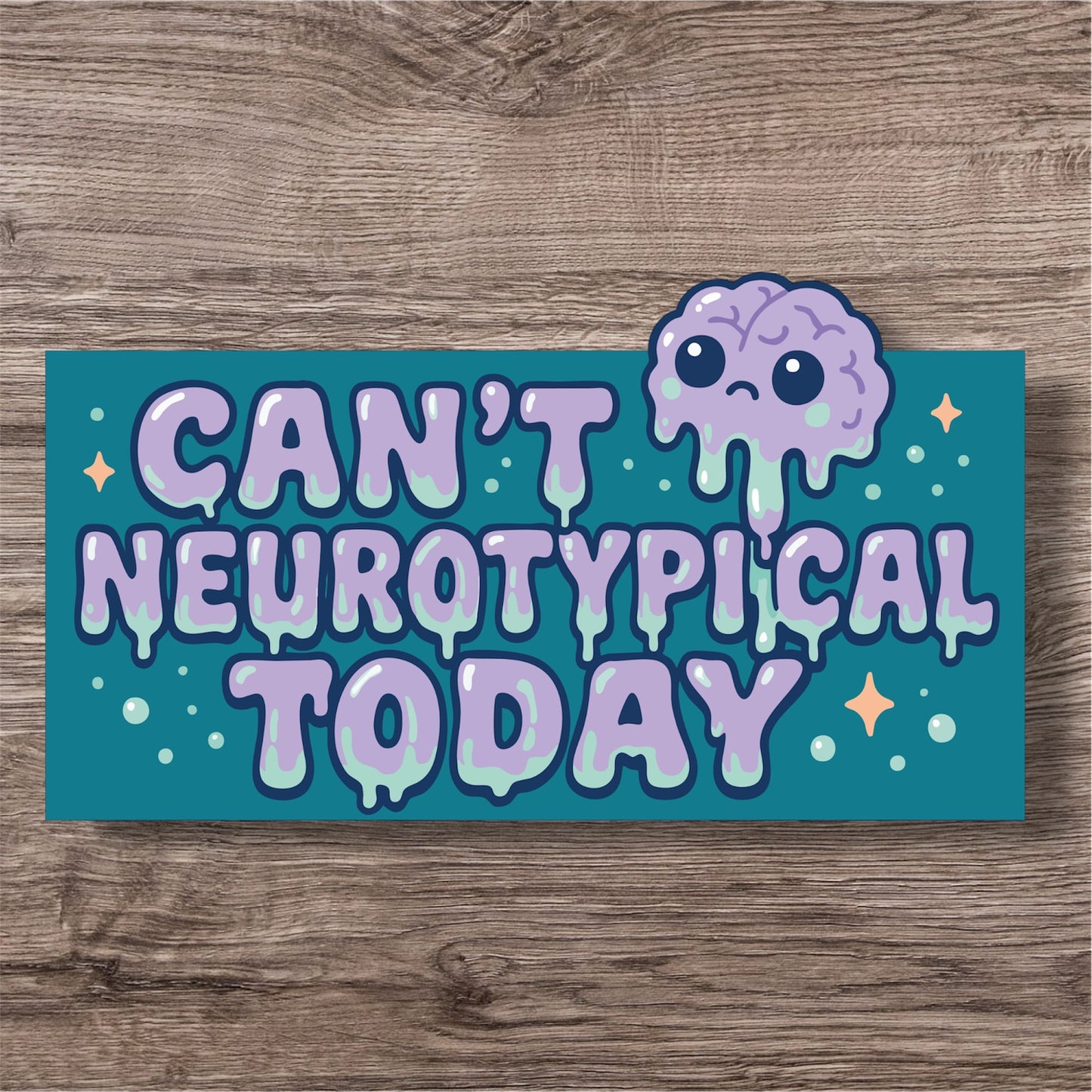 Autism adhd neurodivergent neurotypical bumper style personal sticker
