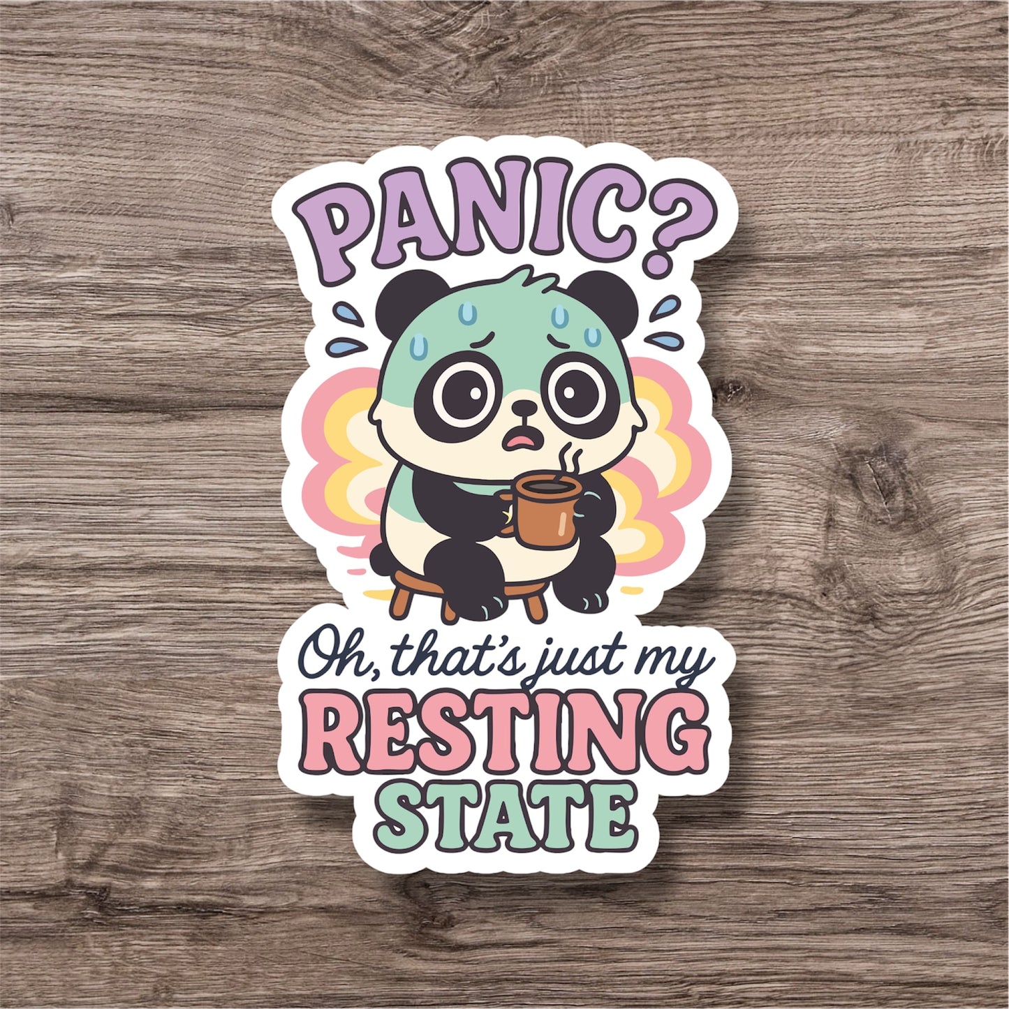 "Panic?” – Quirky Neurodiversity sticker for ADHD & Autistic brains
