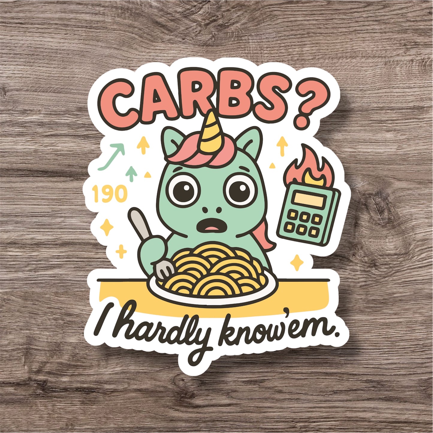 "Carbs?” – Funny diabetes sticker for T1D warriors & pancreas rebels