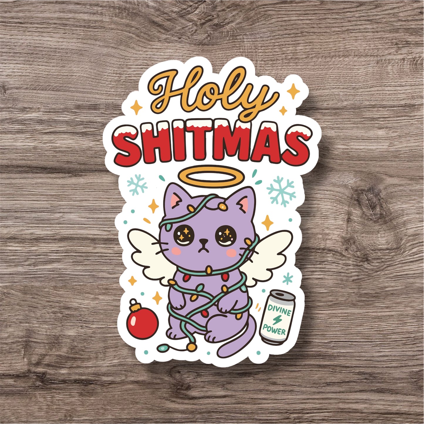 "Holy shitmas” – Quirky Neurodiversity sticker for ADHD & Autistic brains