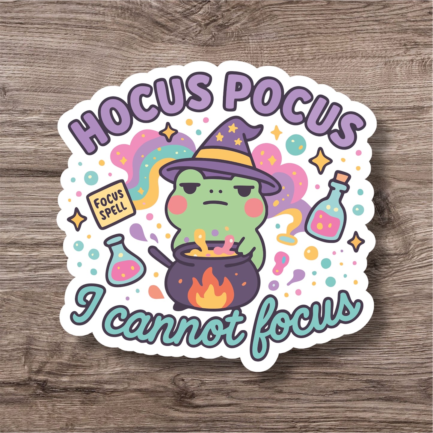 "Hocus pocus” – Quirky Neurodiversity sticker for ADHD & Autistic brains