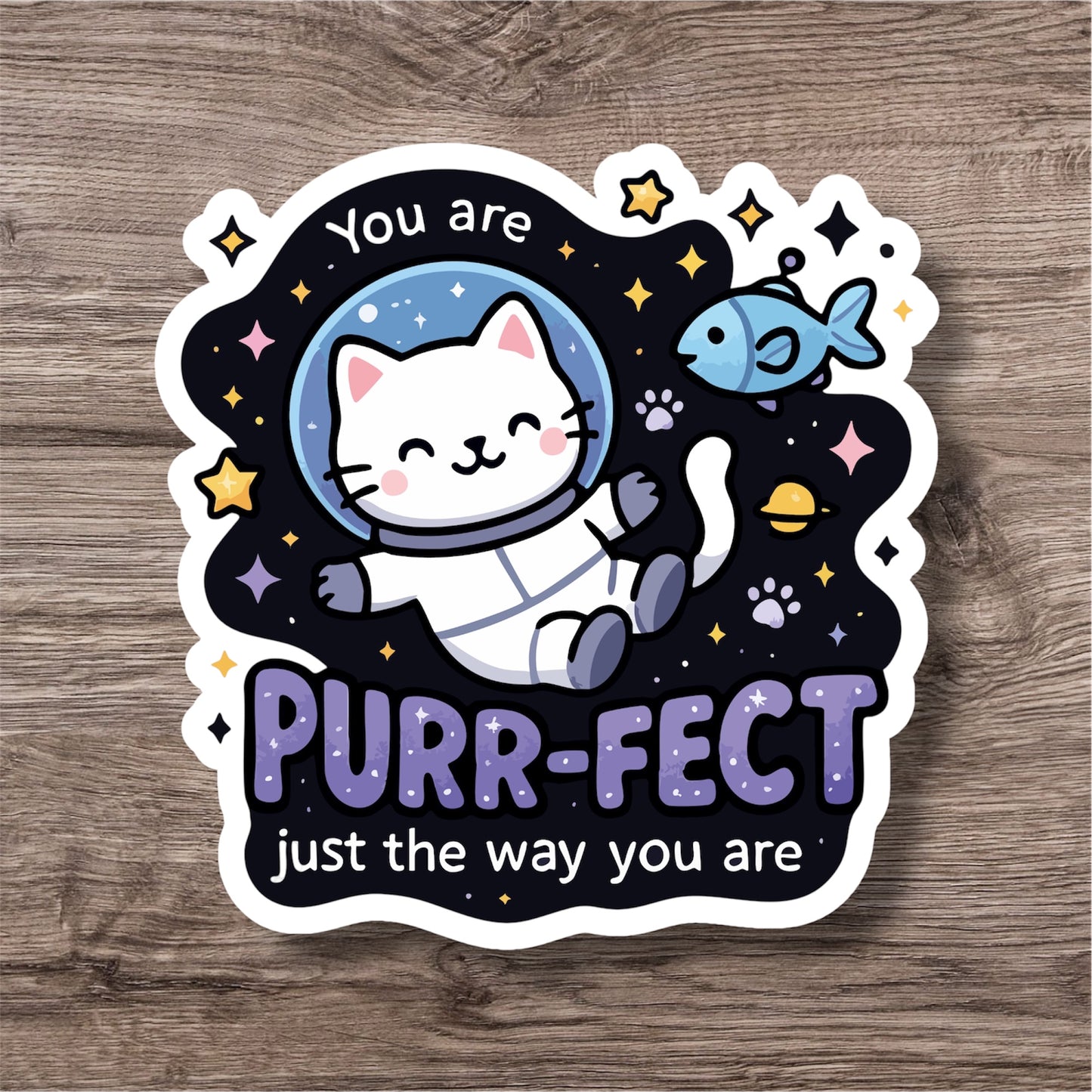 "You are purr-fect” – Quirky Neurodiversity sticker for ADHD & Autistic brains