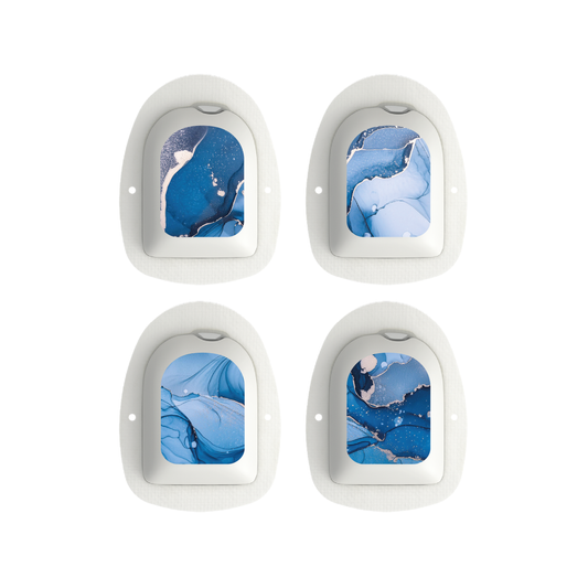 "Navy Hues" - Omnipod Pod Stickers & Temporary Tattoos