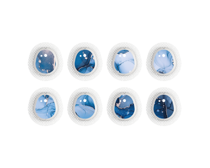 "Navy Hues" - CGM Sensor Stickers for Dexcom, Libre, Medtronic & Medtrum