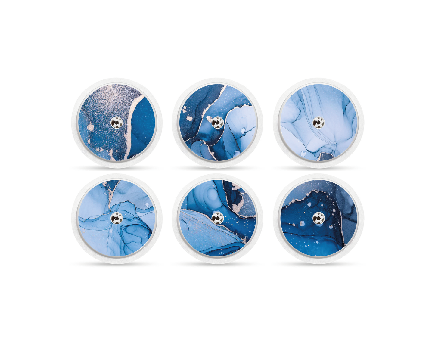 "Navy Hues" - CGM Sensor Stickers for Dexcom, Libre, Medtronic & Medtrum