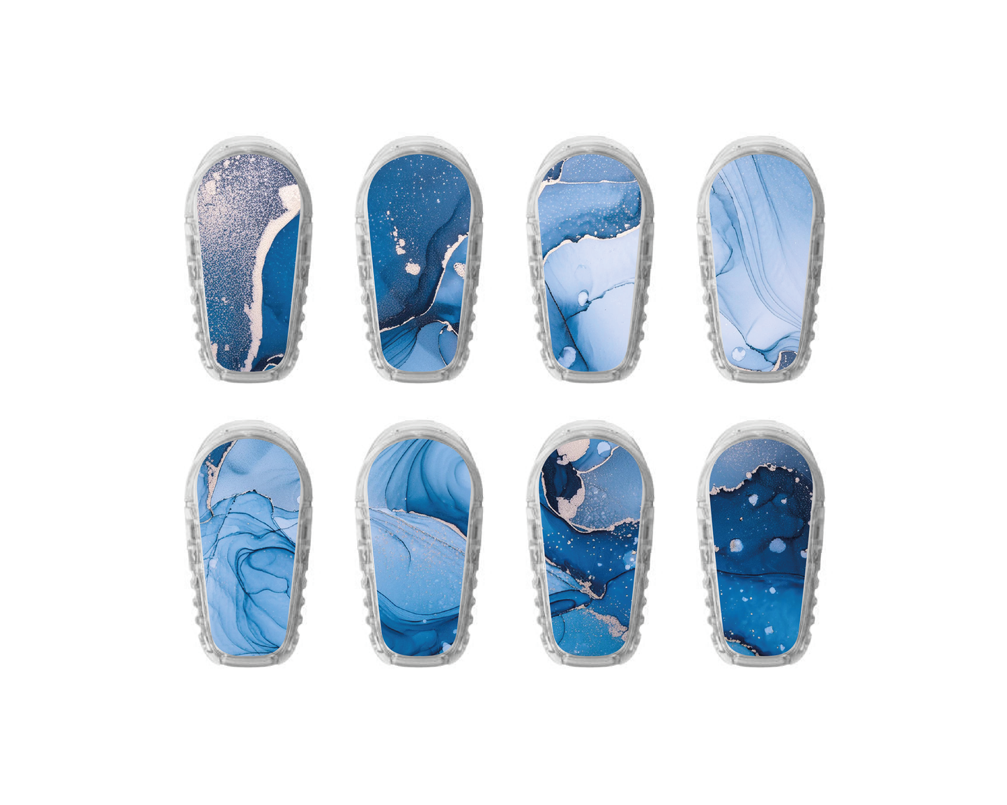 "Navy Hues" - CGM Sensor Stickers for Dexcom, Libre, Medtronic & Medtrum