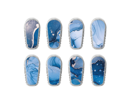 "Navy Hues" - CGM Sensor Stickers for Dexcom, Libre, Medtronic & Medtrum