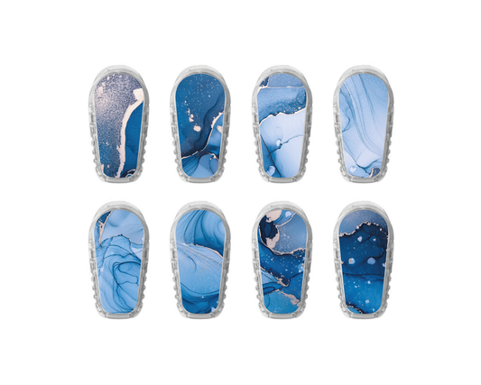"Navy Hues" - CGM Sensor Stickers for Dexcom, Libre, Medtronic & Medtrum