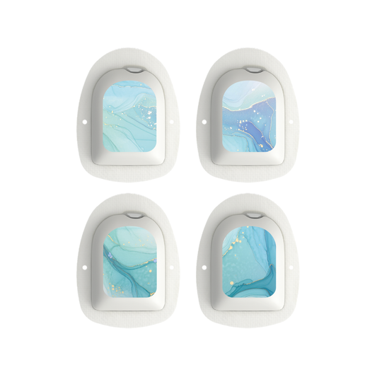 "Green Ocean" - Omnipod Pod Stickers & Temporary Tattoos