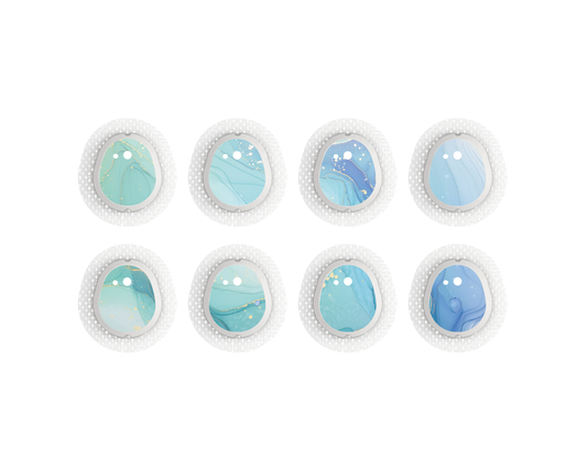 "Green Ocean" - CGM Sensor Stickers for Dexcom, Libre, Medtronic & Medtrum