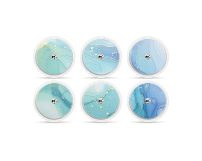 "Green Ocean" - CGM Sensor Stickers for Dexcom, Libre, Medtronic & Medtrum