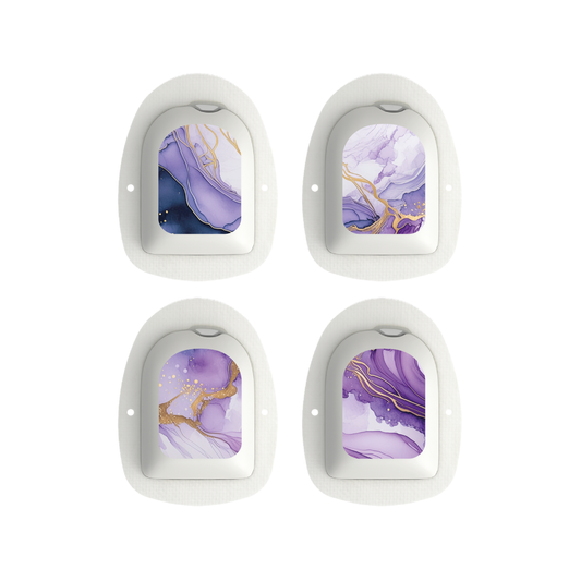 "Purple Flow" - Omnipod Pod Stickers & Temporary Tattoos
