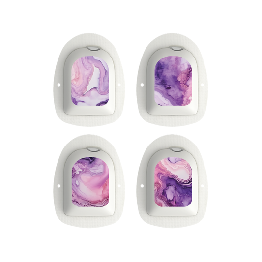 "Violet Charm" - Omnipod Pod Stickers & Temporary Tattoos