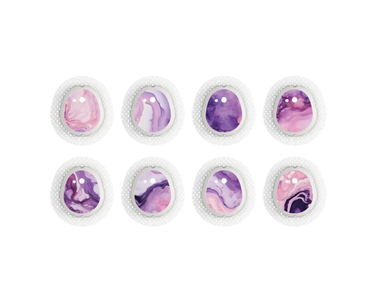 "Violet Charm" - CGM Sensor Stickers for Dexcom, Libre, Medtronic & Medtrum