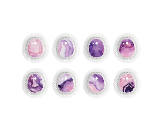 "Violet Charm" - CGM Sensor Stickers for Dexcom, Libre, Medtronic & Medtrum