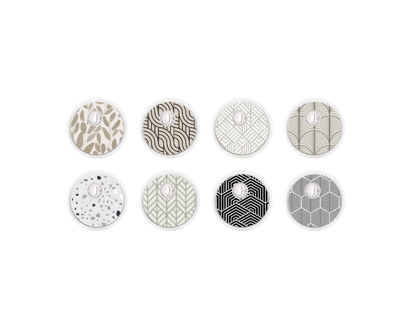 "Monochromatic" - CGM Sensor Stickers for Dexcom, Libre, Medtronic & Medtrum