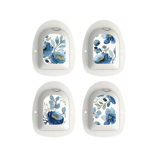 "Blue Blossom" - Omnipod Pod Stickers & Temporary Tattoos