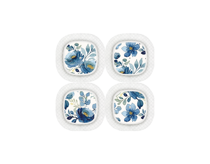 "Blue Blossom" - CGM Sensor Stickers for Dexcom, Libre, Medtronic & Medtrum