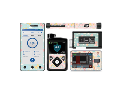 "Fairytale" - Diabetes Device Stickers for Ypsopump, Tandem Tslim, Medtronic Minimed, Omnipod, Novopen