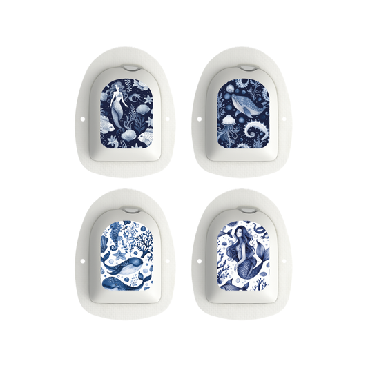 "Blue Mermaid" - Omnipod Pod Stickers & Temporary Tattoos