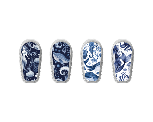 "Blue Mermaid" - CGM Sensor Stickers for Dexcom, Libre, Medtronic & Medtrum