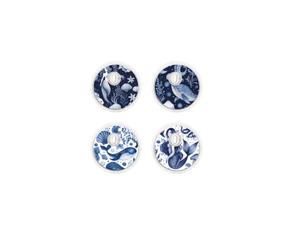"Blue Mermaid" - CGM Sensor Stickers for Dexcom, Libre, Medtronic & Medtrum