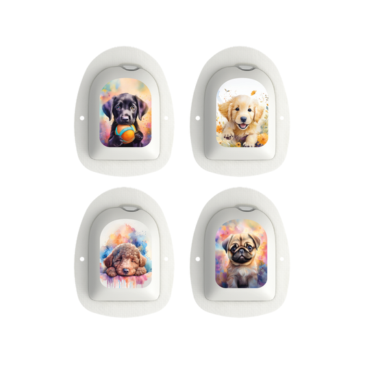 "Puppies" - Omnipod Pod Stickers & Temporary Tattoos