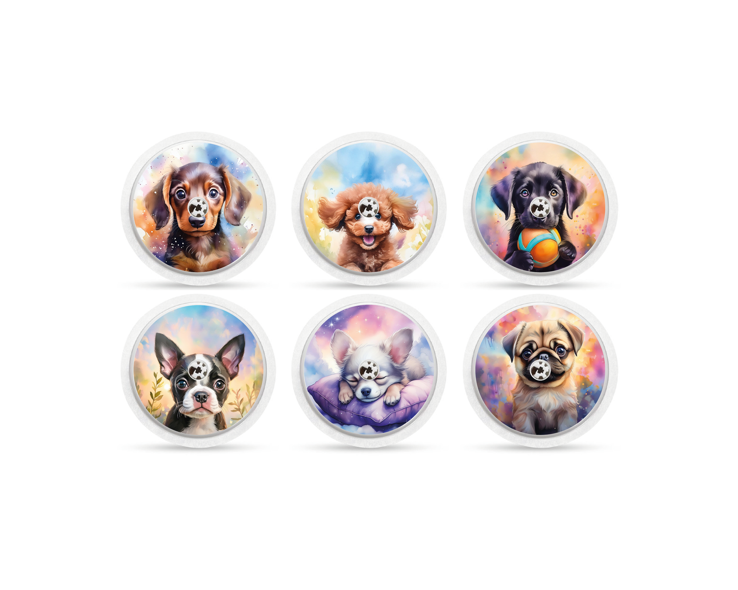 "Puppies" - CGM Sensor Stickers for Dexcom, Libre, Medtronic & Medtrum