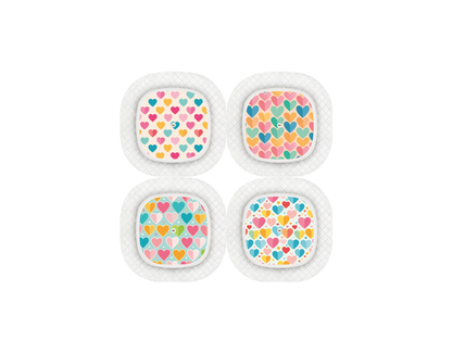 "Colorful Hearts" - CGM Sensor Stickers for Dexcom, Libre, Medtronic & Medtrum