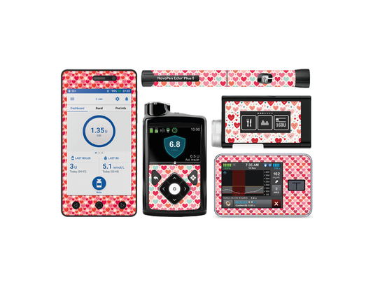 "Love Notes" - Diabetes Device Stickers for Ypsopump, Tandem Tslim, Medtronic Minimed, Omnipod, Novopen