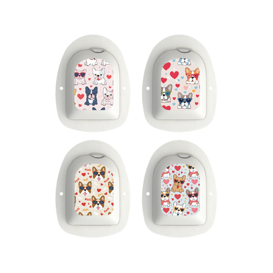 "Frenchie Love" - Omnipod Pod Stickers & Temporary Tattoos