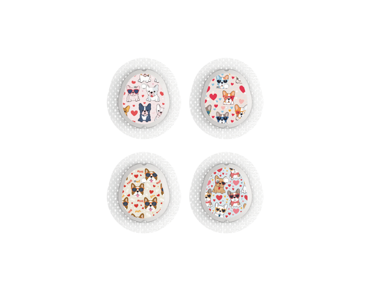 "Frenchie Love" - CGM Sensor Stickers for Dexcom, Libre, Medtronic & Medtrum