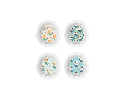 "Mermaid Pals" - CGM Sensor Stickers for Dexcom, Libre, Medtronic & Medtrum