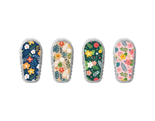 "Flower Power" - CGM Sensor Stickers for Dexcom, Libre, Medtronic & Medtrum