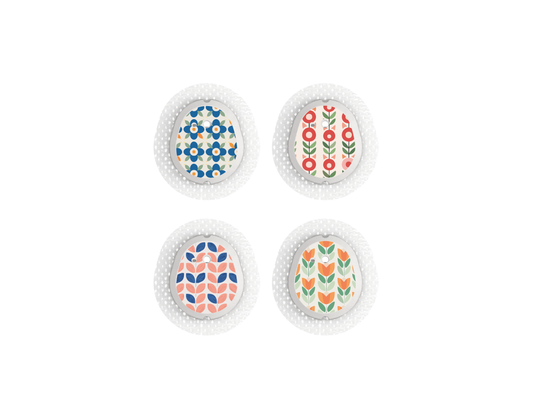 "Retro Flower" - CGM Sensor Stickers for Dexcom, Libre, Medtronic & Medtrum
