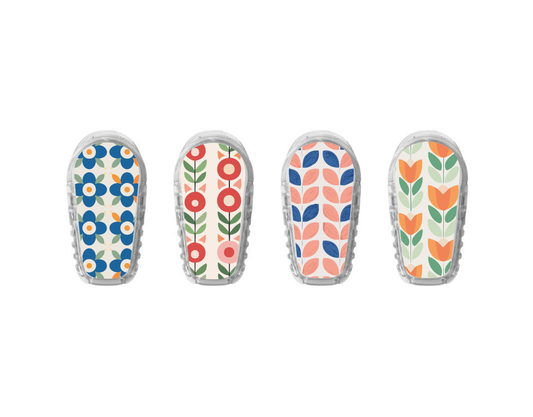 "Retro Flower" - CGM Sensor Stickers for Dexcom, Libre, Medtronic & Medtrum